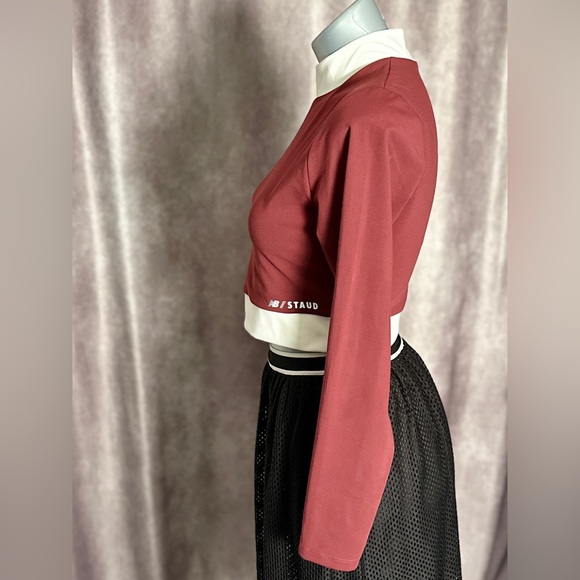 New Balance x Staud Long Sleeve Performance Top Size Medium Rare - Picture 3 of 10